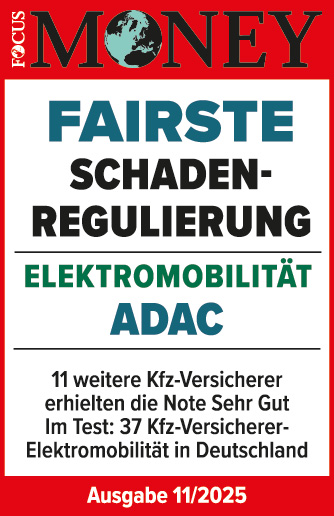 ADAC Autoversicherung ausgezeichnet von Focus Money für die fairste Schadenregulierung Elektromobilität 2025
