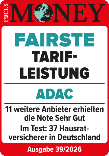 ADAC Hausratversicherung ausgezeichnet für die fairste Tarifleistung 2026