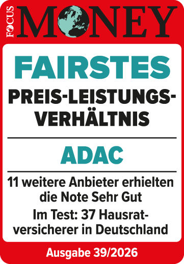ADAC Hausratversicherung ausgezeichnet für das fairste Preis-Leistungs-Verhältnis 2026