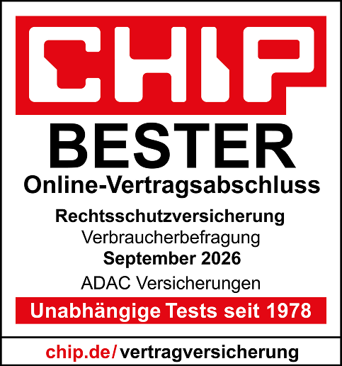 ADAC Rechtsschutz ausgezeichnet für den besten Online Vertragsabschluss 2026