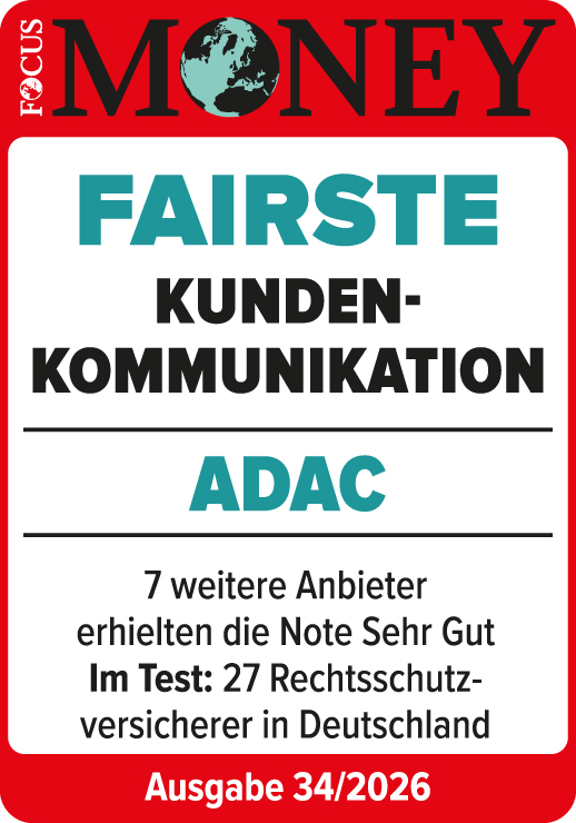 ADAC Rechtsschutzversicherung ausgezeichnet für die fairste Kundenkommunikation 2026