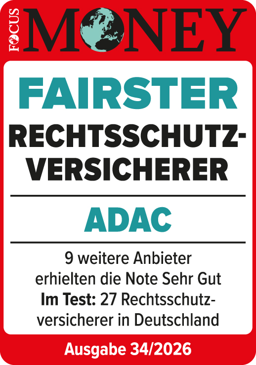 ADAC Rechtsschutzversicherung ausgezeichnet als fairster Rechtsschutzversicherer 2026