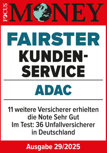 ADAC Unfallversicherung ausgezeichnet von Focus Money für den fairsten Kundenservice 2025