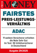 ADAC Unfallversicherung ausgezeichnet von Focus Money für das fairste Preis-Leistungs-Verhältnis 2025